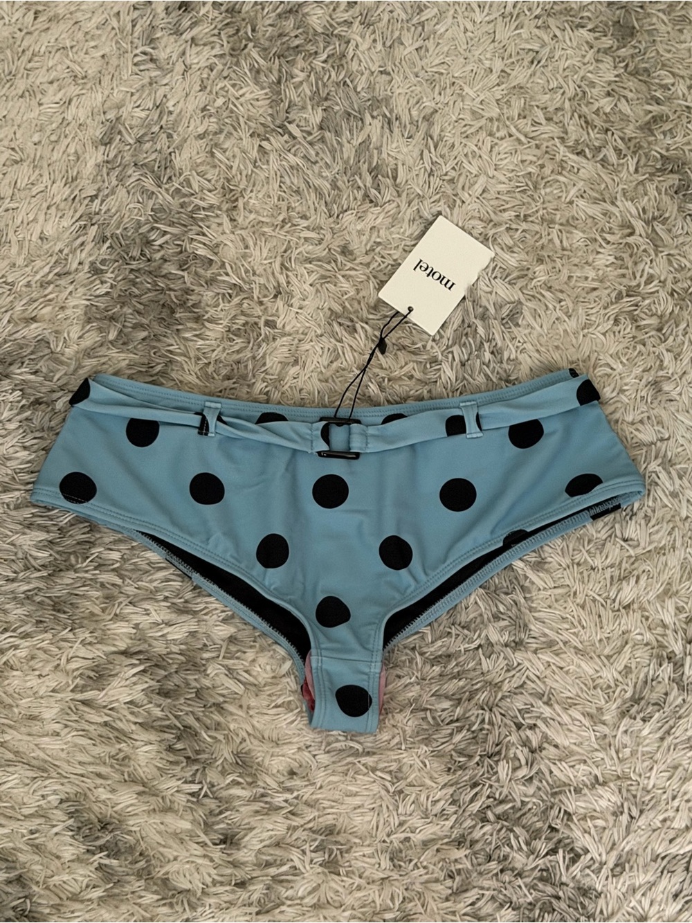 Blue Polka Dot Bikini Bottoms -